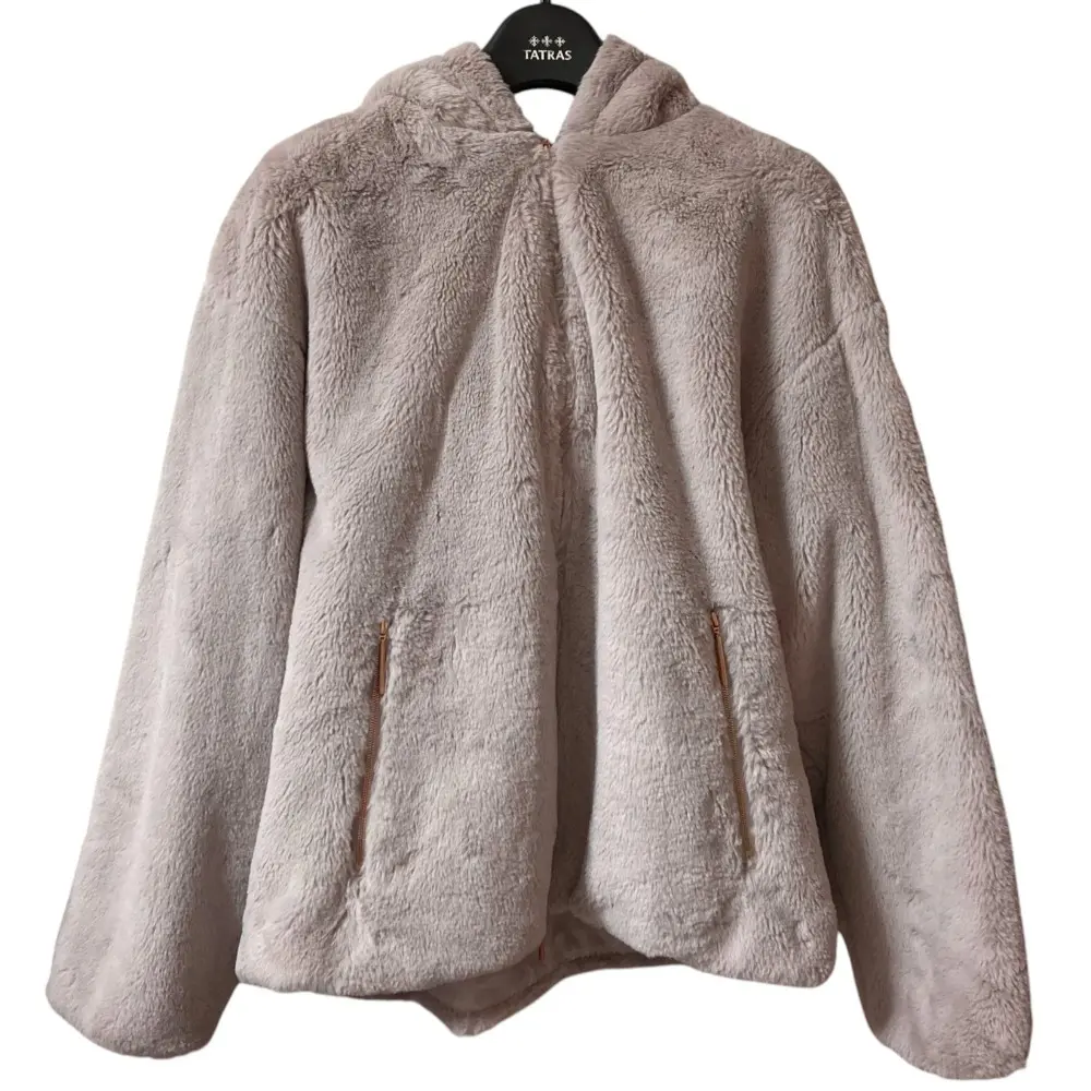 22AW TATRAS タトラス YUMOLA ユモラ エコファー ジップ フーディー パーカー ジャケット LTAT22A4906-L 03 グレージュ