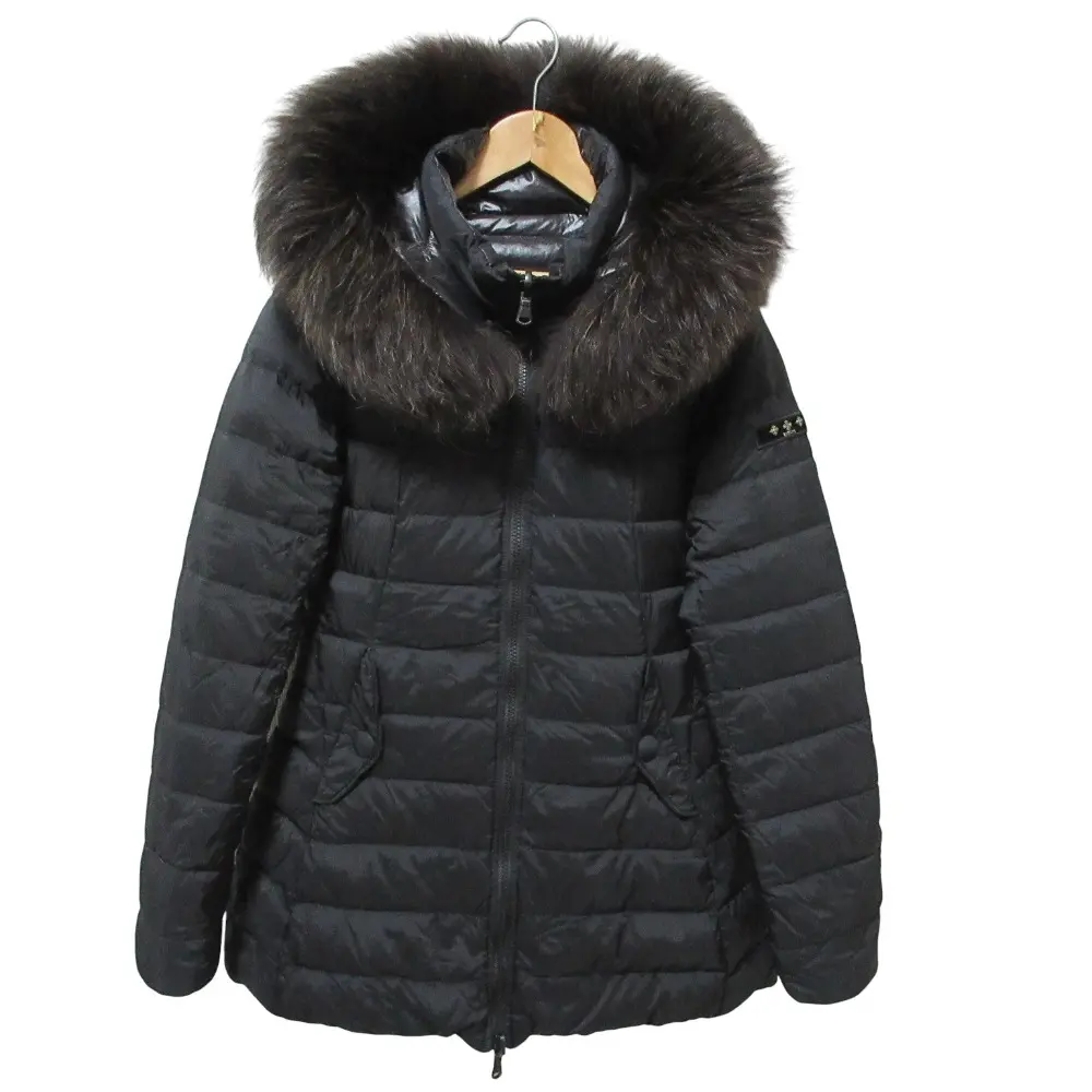 TATRAS タトラス ラクーンファー フーディー キルティング ベルテッド