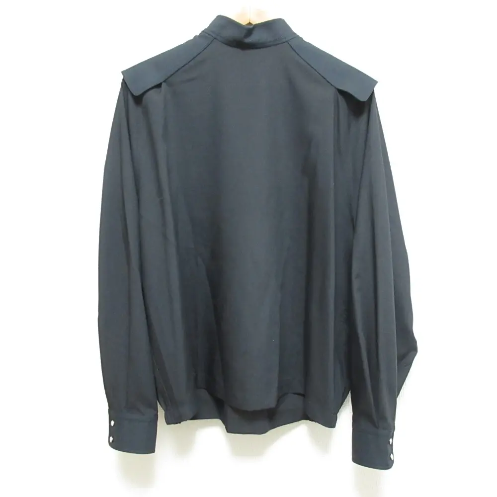 22AW THE RERACS ザリラクス BACKZIP P/P PULLOVER バックジッププルオーバーシャツ ブラウス サイズ38 ブラック