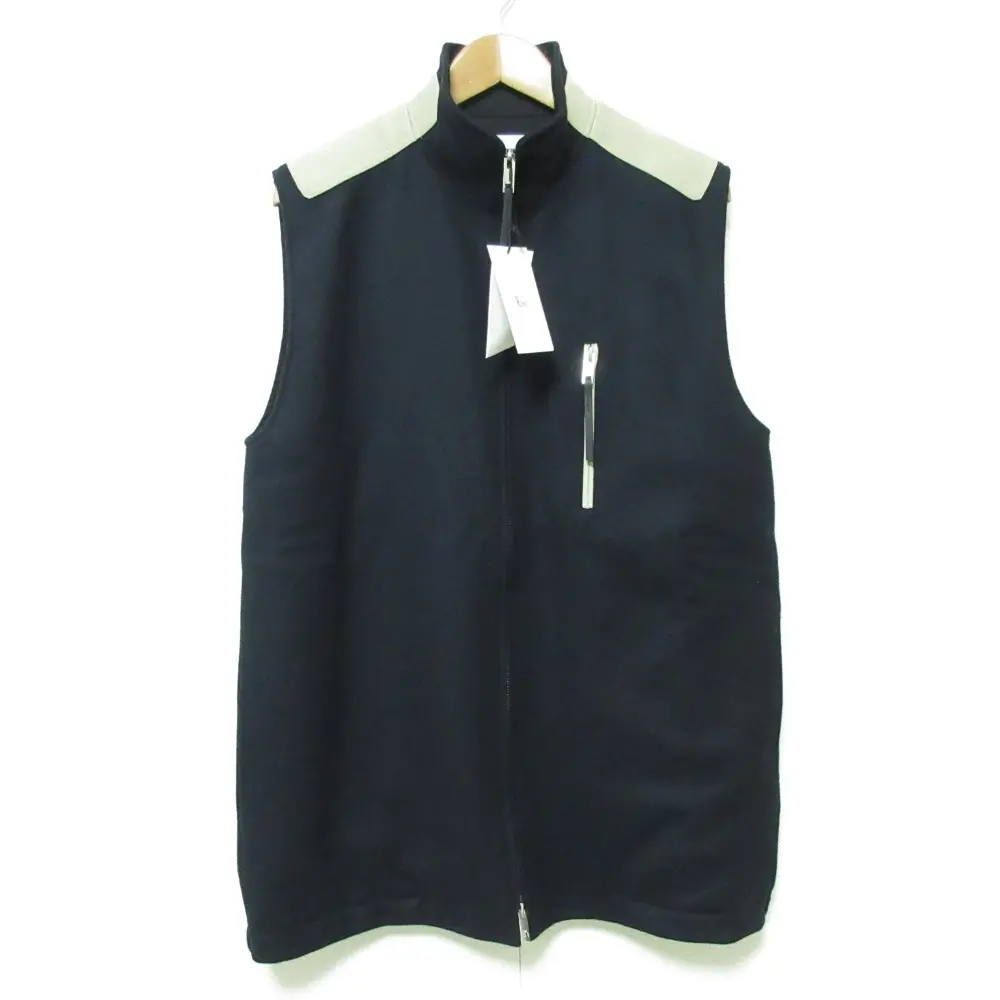 23AW THE RERACS ザリラクス 裏地キルティング ウール ロングジレ ベスト 23FWE-REBL-384L サイズF ネイビー