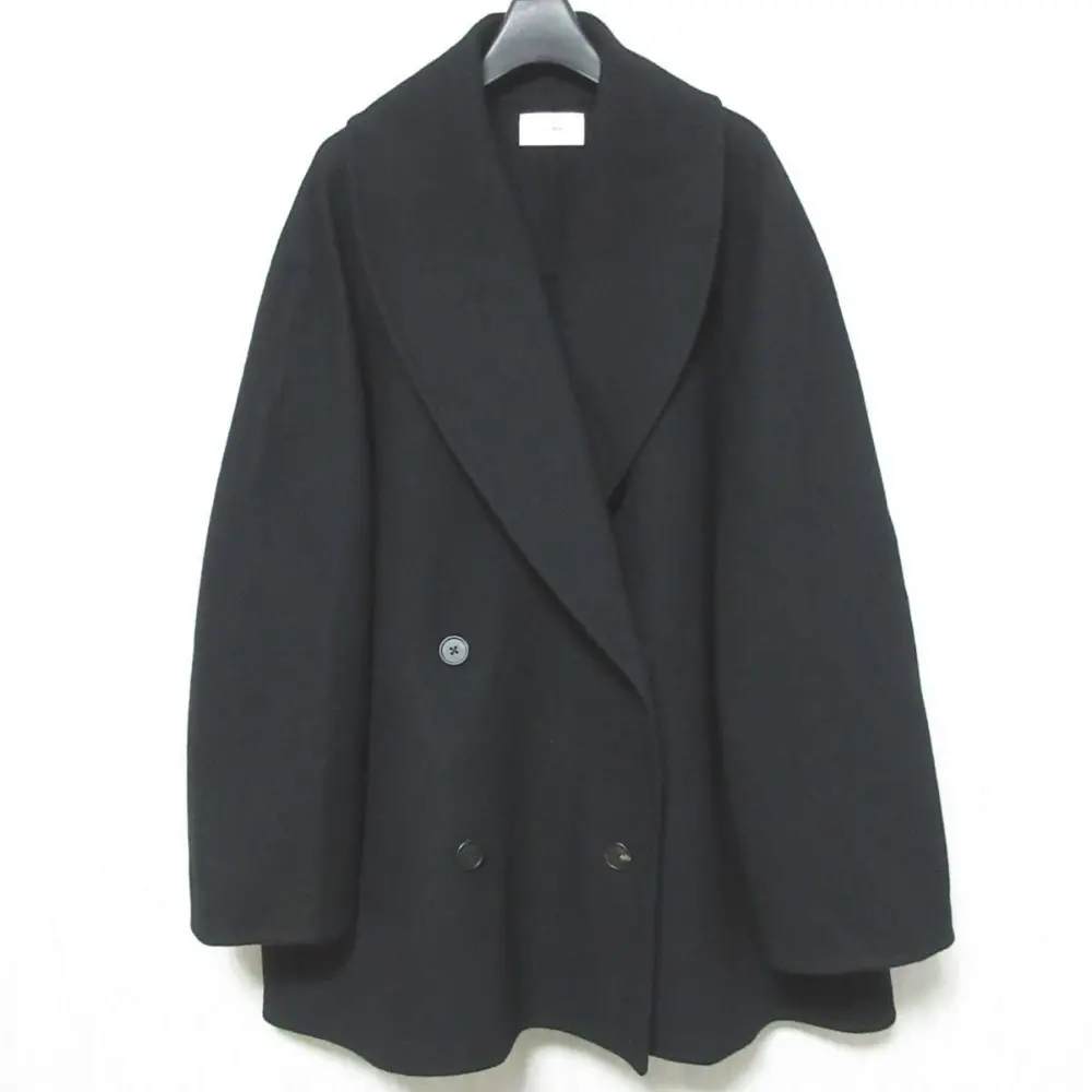THE ROW ザロウ Polli カシミヤブレンド ショールカラー ダブル オーバーサイズジャケット ダブルフェイス コート XS 黒