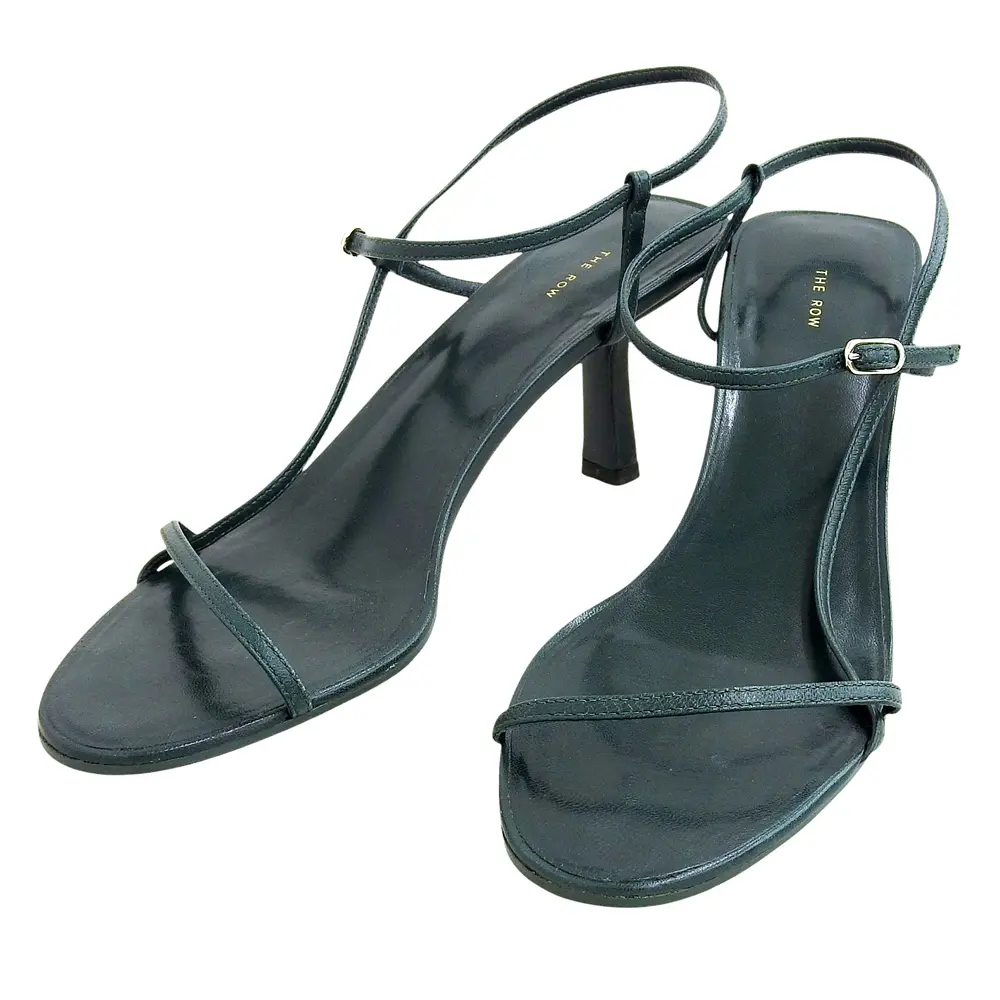 THE ROW ザロウ Bare Sandal ハイヒール ストラップ サンダル 37 約24cm グリーンの買取実績【2025年3月買取】