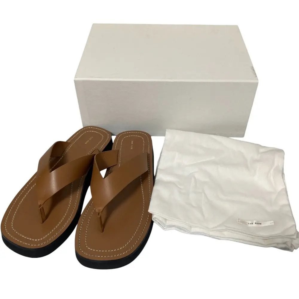 THE ROW ザロウ GINZA ギンザ トングサンダル 39サイズ 24.5cm相当 キャラメル