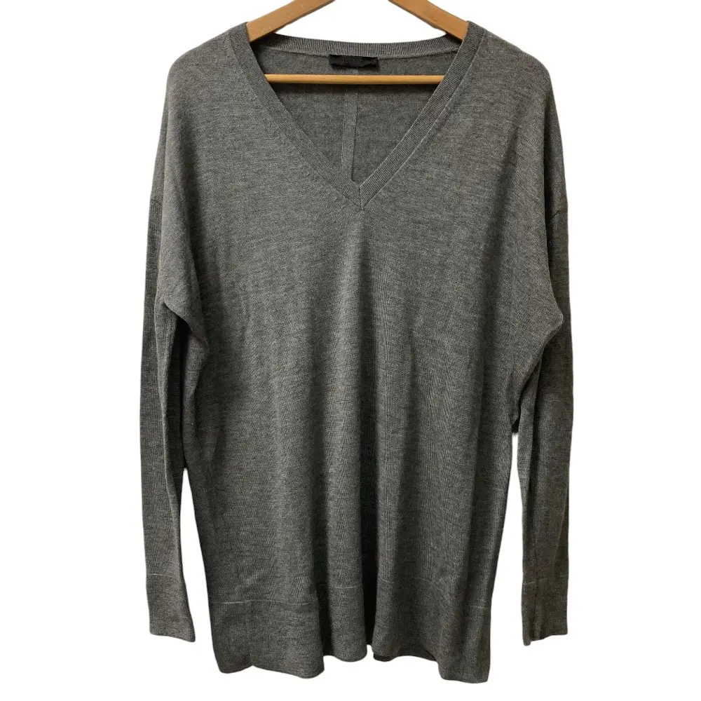 THE ROW ザロウ 長袖 Vネック ニットセーター サイズM グレー