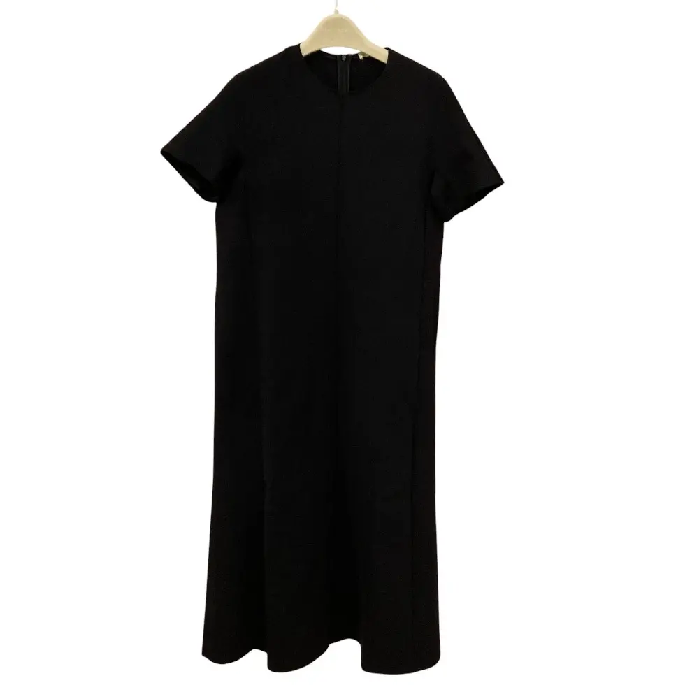 The Row ザロウ ショートスリーブ ストレッチ ロングワンピース AN425 サイズXS ブラック