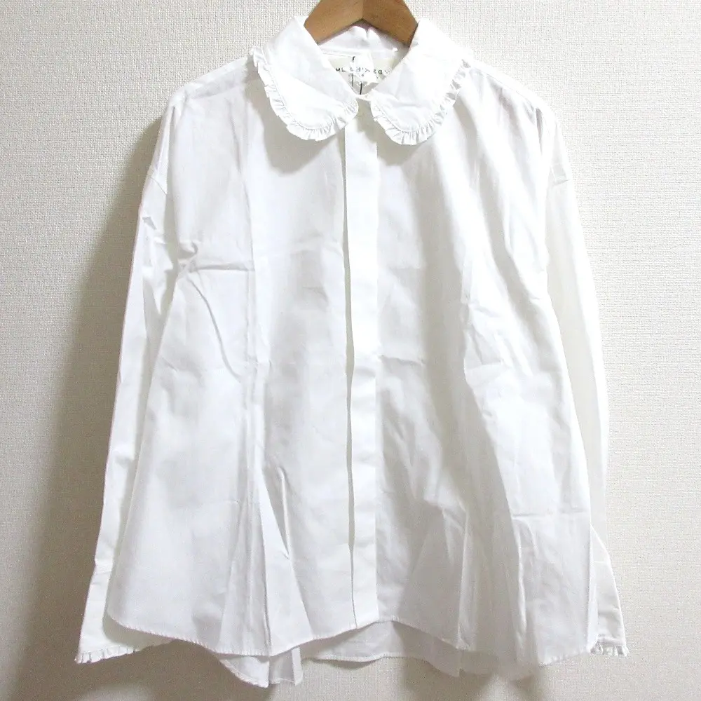 THE SHINZONE ザシンゾーン フリルカラー 長袖 ブラウス シャツ 23AMSBL05 サイズF0 ホワイト