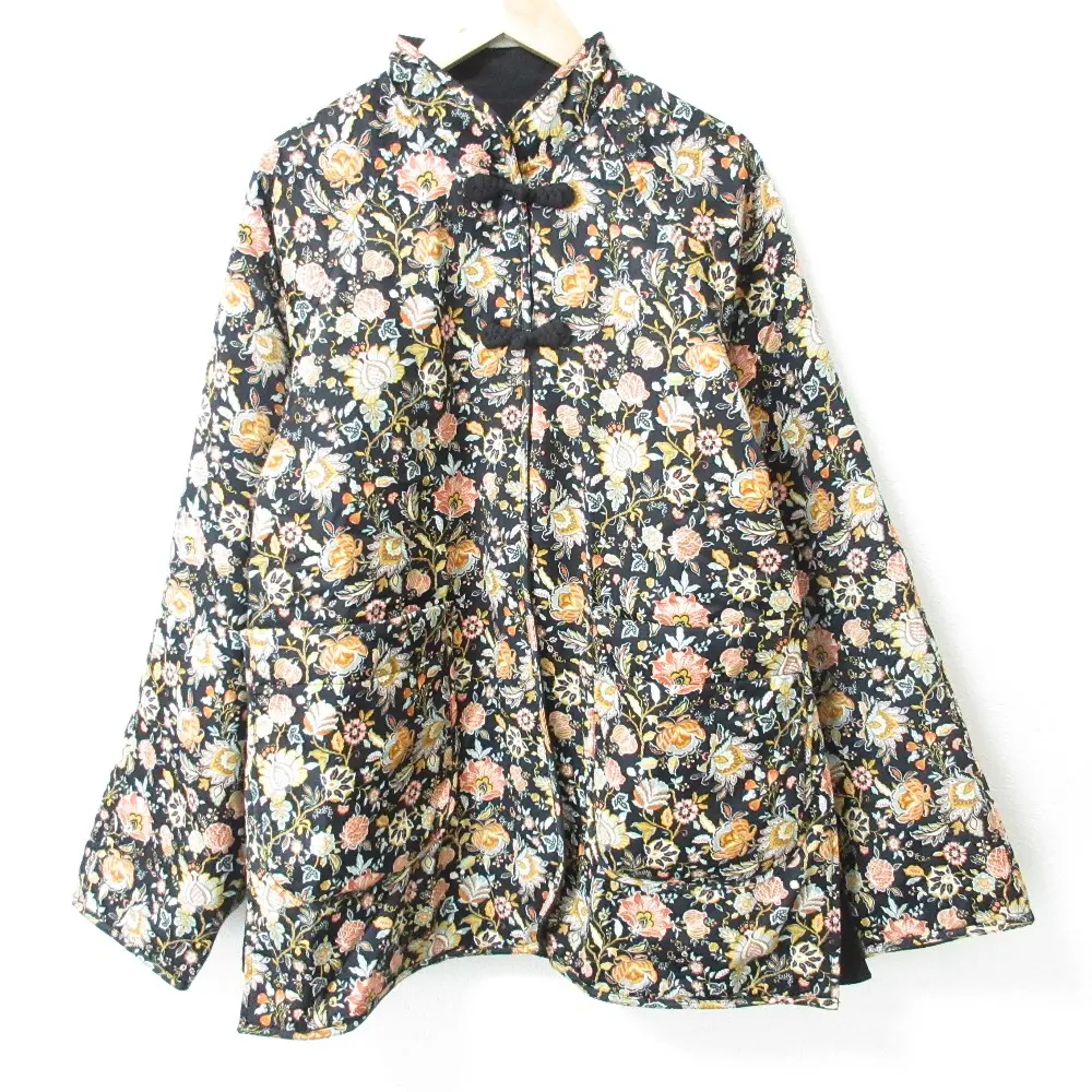 24SS THE SHINZONE シンゾーン オリエンタル柄 リバーシブル チャイナジャケット 24SMSJK06 サイズFO ブラック