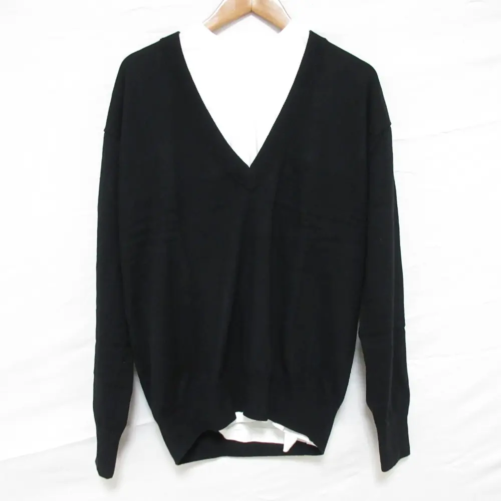 THE SHINZONE シンゾーン BUSY KNIT 長袖 Tシャツ ニット プルオーバー レイヤード セット 21SMSNI03 F ブラック