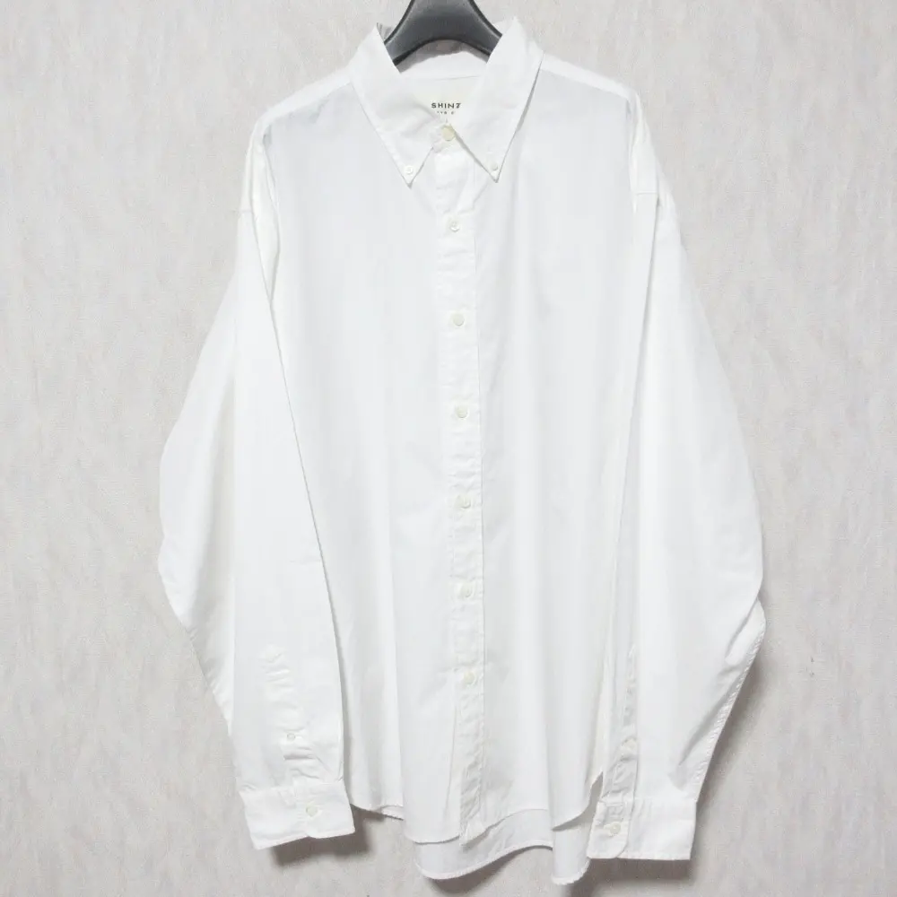 THE SHINZONE シンゾーン DADDY SHIRT ダディシャツ オーバーサイズ 長袖 ボタンダウン ブラウス 21AMSBL08 RS ホワイト