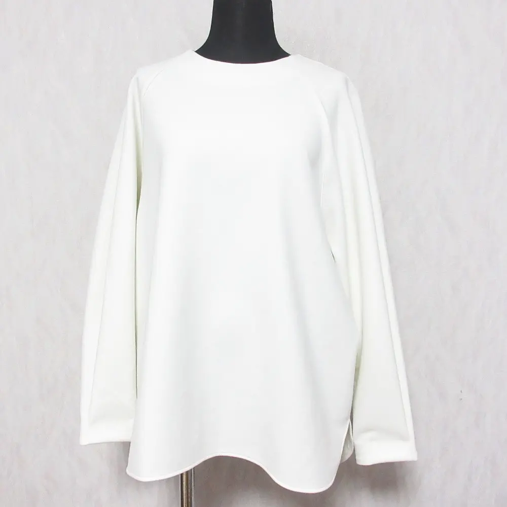 21SS theory luxe セオリーリュクス FROST STRETCH LEIA 長袖 プルオーバー ブラウス カットソー 36 ホワイト