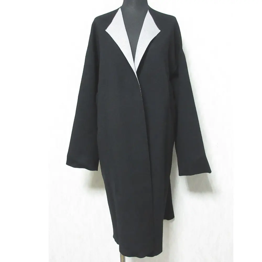 theory luxe セオリーリュクス GLOSSY VISCOSE MELANE ダブルフェイスコート ロングカーディガン 7403754 38 ブラック