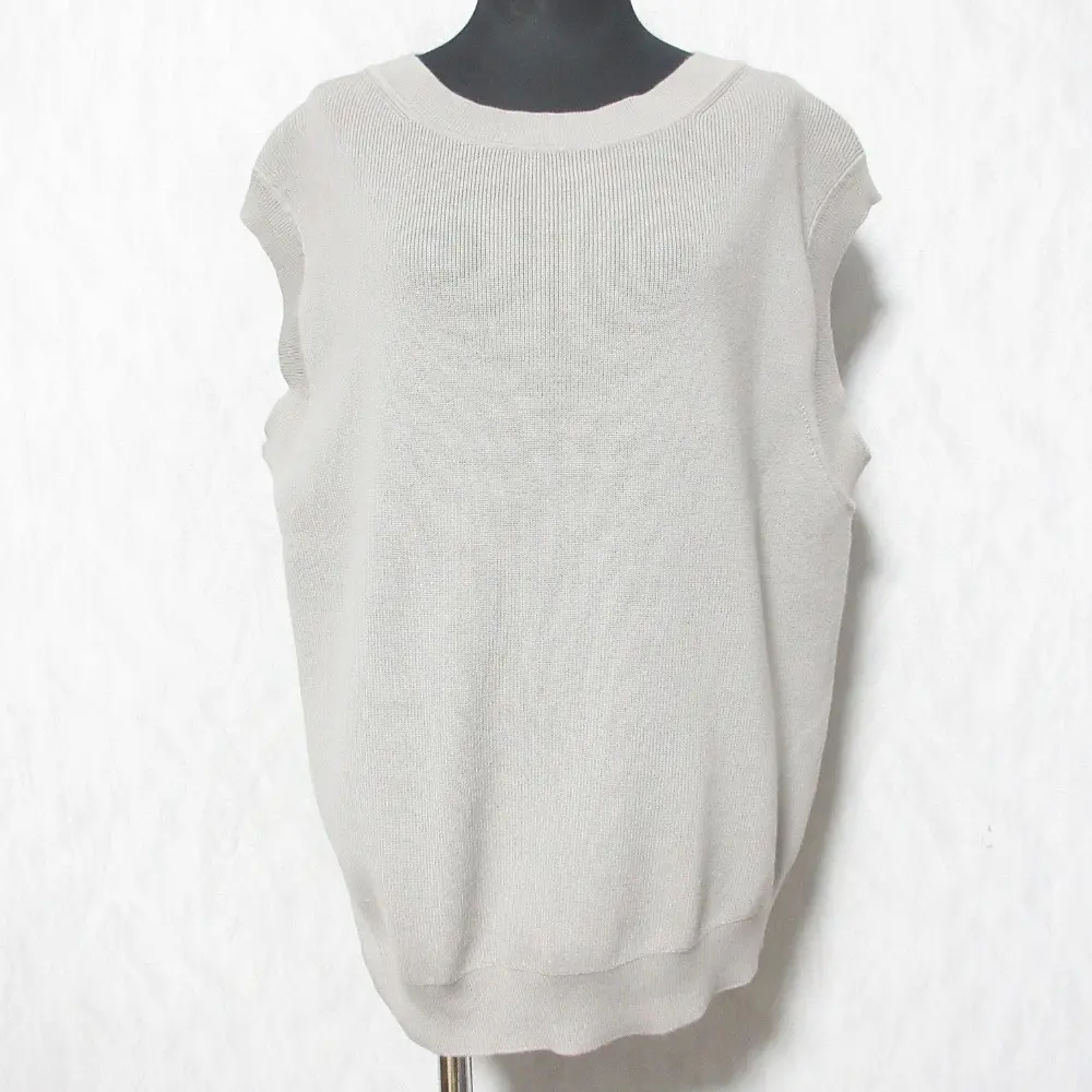 23AW theory luxe セオリーリュクス FULTON JURI クルーネック プルオーバー ニット ベスト 03-3301757 38 グレージュ