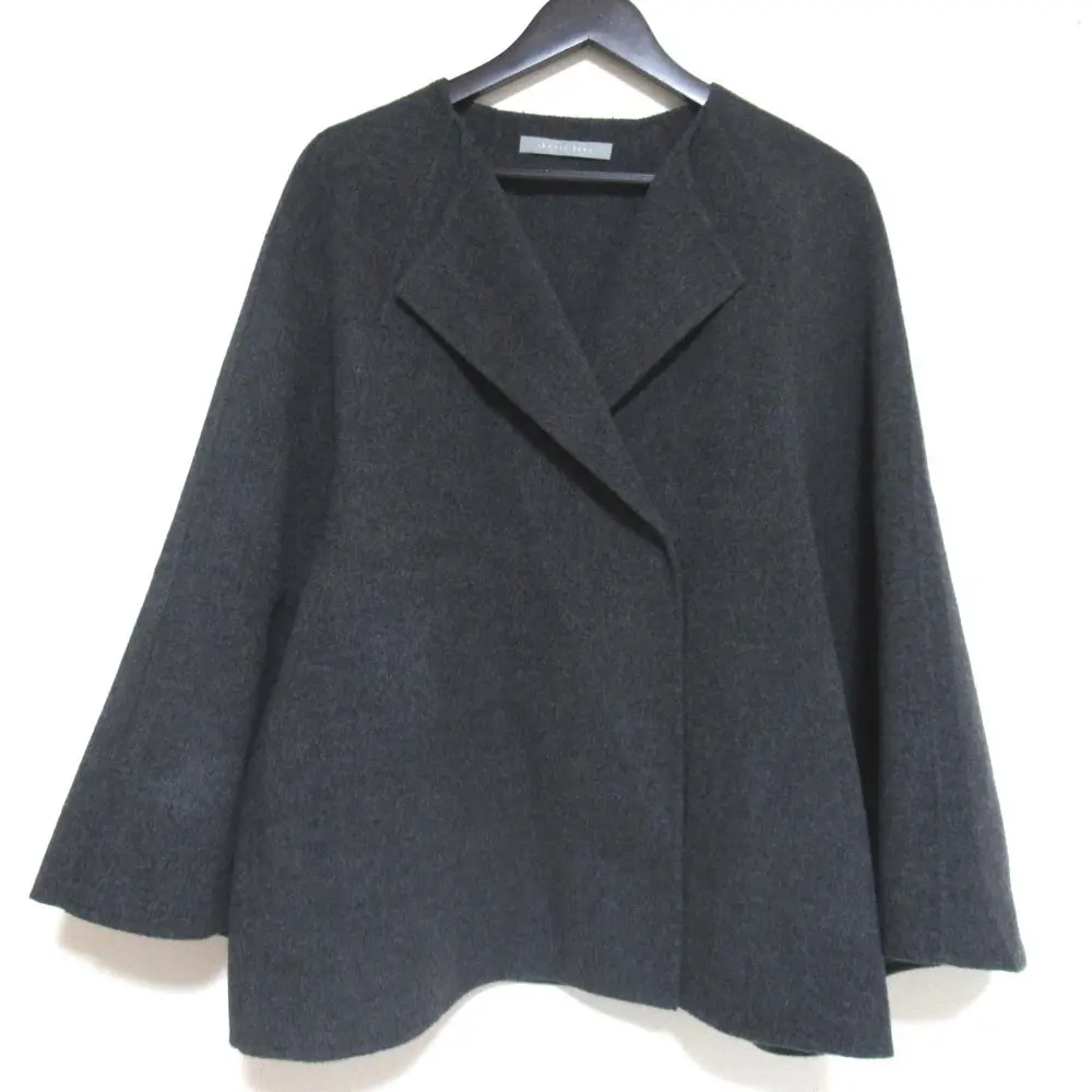 23AW Theory Luxe セオリーリュクス VONNA LT REVER ウール カシミヤブレンド ワイドスリーブ ジャケット コート 38 グレー