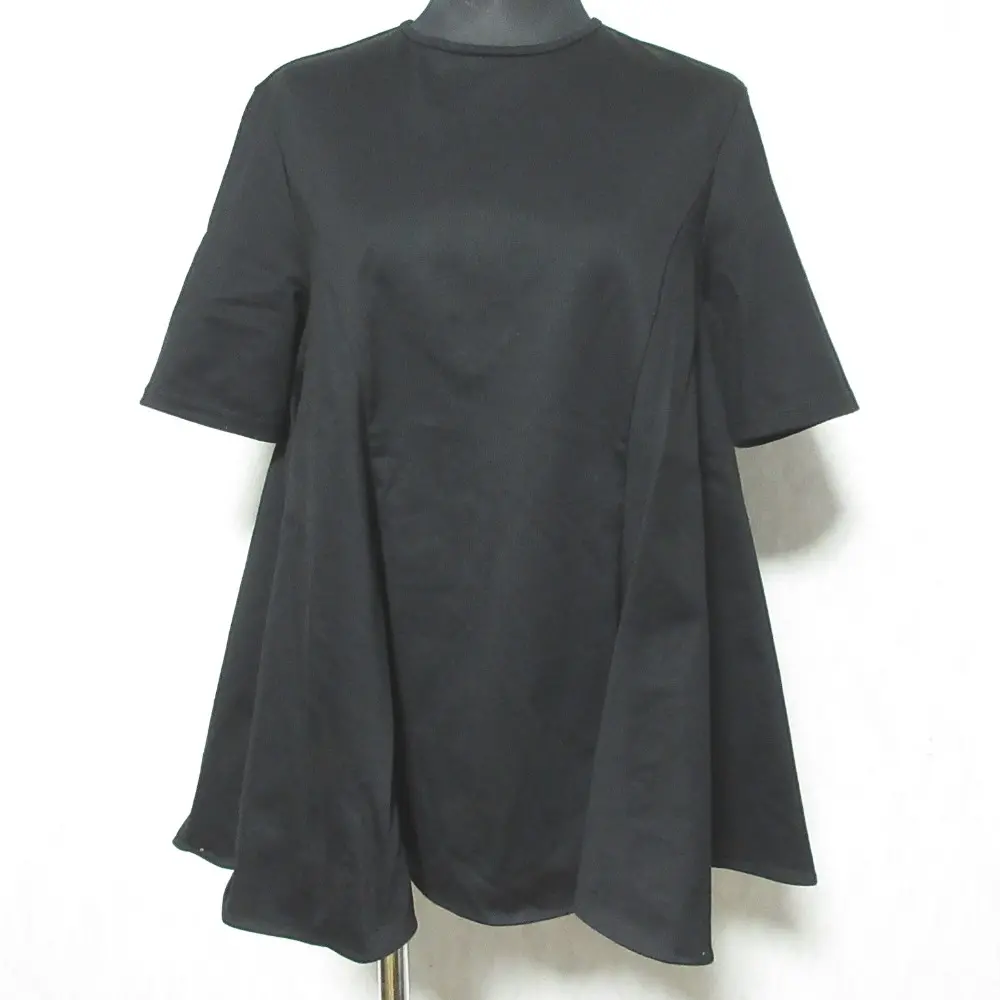 22SS theory luxe セオリーリュクス REFINED JERSEY ISOLA ジャージーフレアブラウス カットソー 03-2101035 38 ブラック