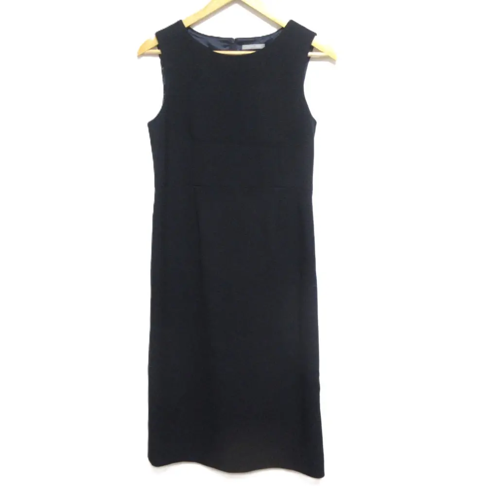 22AW Theory Luxe セオリーリュクス ミックスツイード ノースリーブ ロングワンピース サイズ38 ダークネイビー