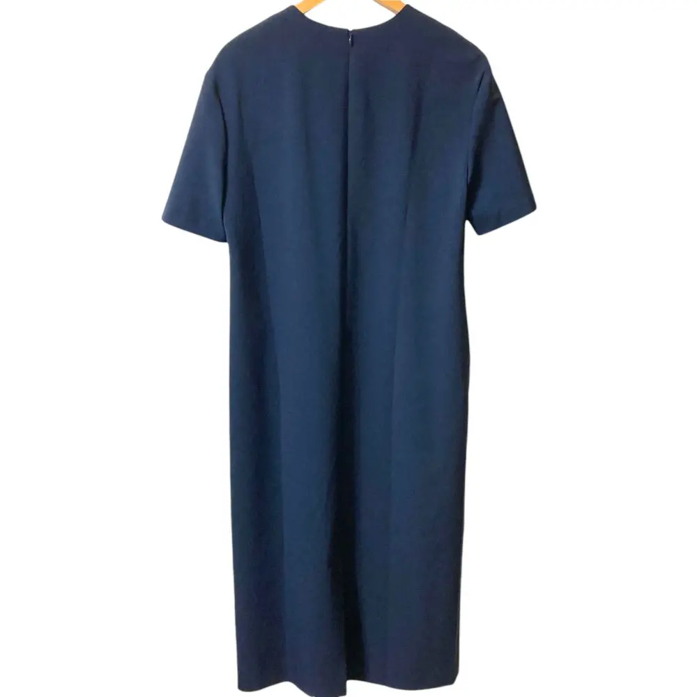 24SS theory luxe セオリーリュクス SYCAMORE 2 SHINA ワンピース サイズ40 ダークネイビー