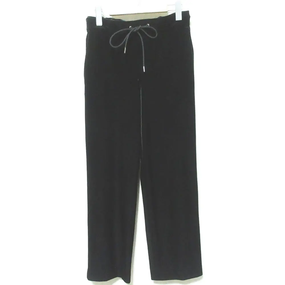 theory luxe セオリーリュクス RIVOLI AGA ベルベット ワイドストレート イージーパンツ 03-1406020 38 ブラック