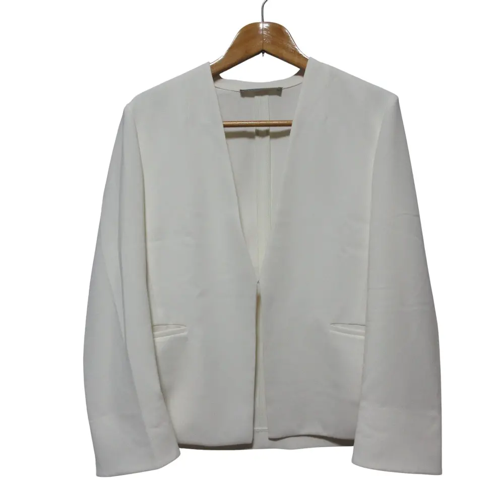 25SS Theory luxe セオリーリュクス  LUVE ELIA 2 ノーカラージャケット 42 オフホワイト