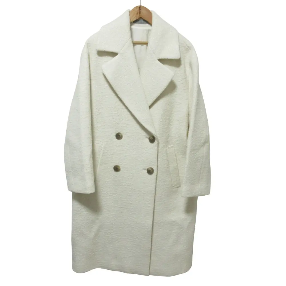 23AW Theory luxe セオリーリュクス FARO MARYNA ダブルブレスト ツイード コート 38 アイボリー