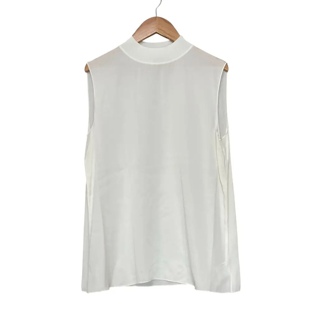 23AW theory luxe セオリーリュクス MADISON HILLARY シルク ノースリーブ カットソー サイズ40 オフホワイト