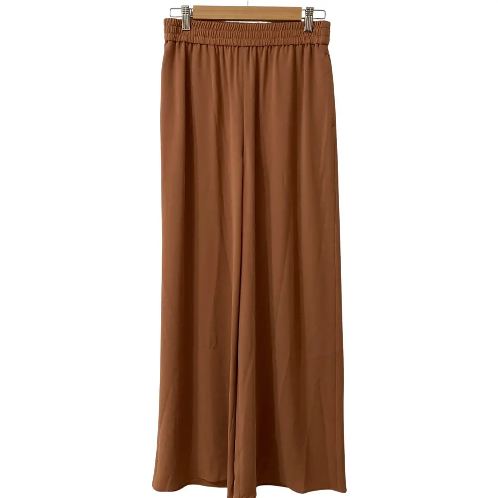 25SS Theory luxe セオリーリュクス Flow Bany Pant ストレッチ イージー ワイドパンツ スラックス 38 コニャック