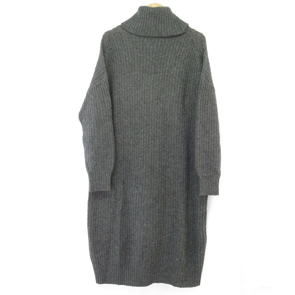 Theory luxe セオリーリュクス タートルネック ロングニットセーター ワンピース 38 グレー