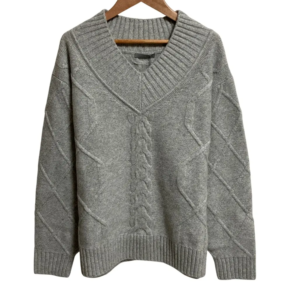 24AW Theory luxe セオリーリュクス MORBI HARL カシミヤブレンド ニットセーター サイズ38 グレー 