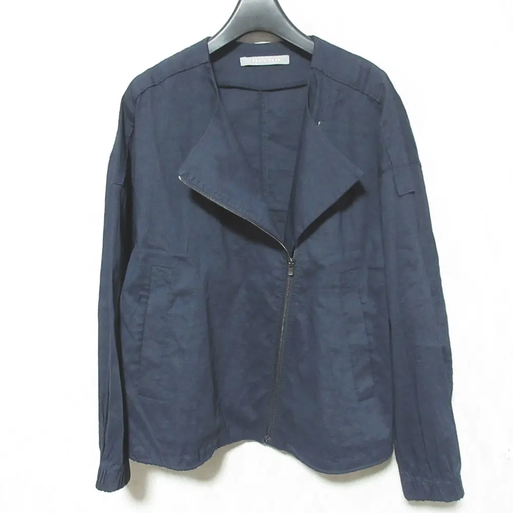 theory luxe セオリーリュクス ECO CRUNCH WASH JALEA ライダースジャケット サイズ38 ネイビー