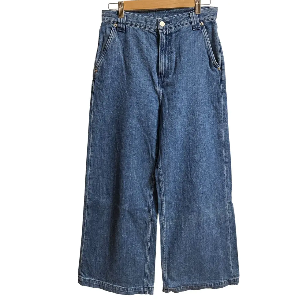 25SS Theory luxe セオリーリュクス JOYCE DENIM MALISE ワイドデニムパンツ サイズ42 ブルー