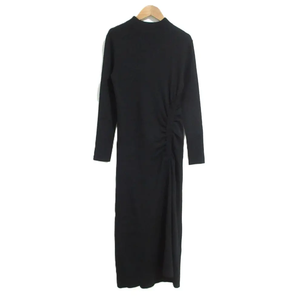 24AW theory luxe セオリーリュクス YORK KENNY ハイネック リブニットワンピース 38サイズ ブラック