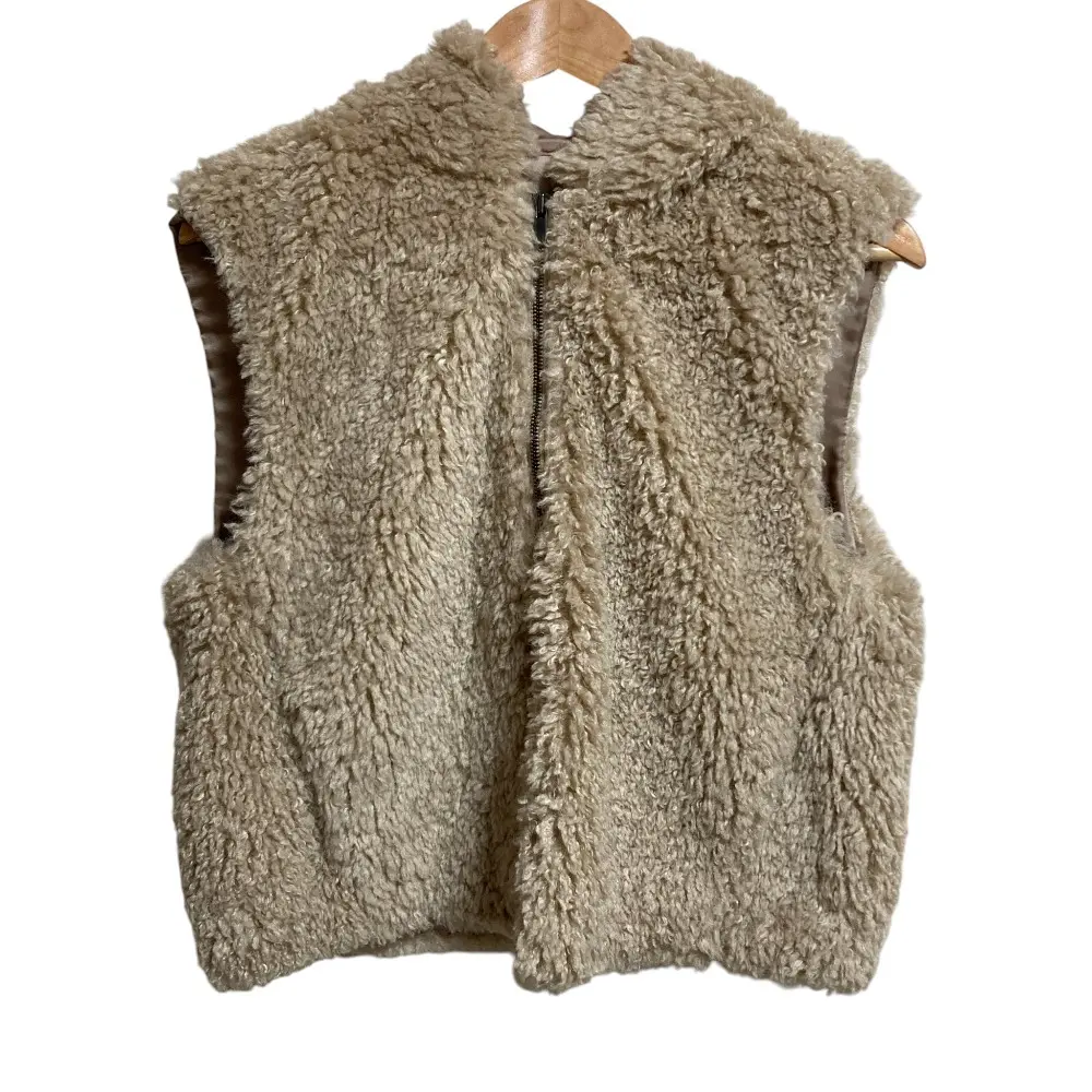 25AW theory luxe セオリーリュクス BLITH FAUX SHEARLING RODAN VEST シーリングファーベスト サイズ38 ベージュ