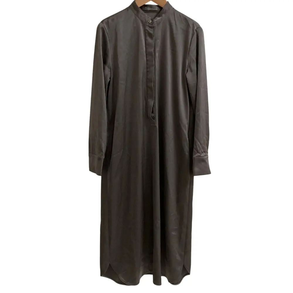 theory luxe セオリーリュクス ORCHARD SUB NEDELI サテンシャツドレス ロングワンピース サイズ38 グレー