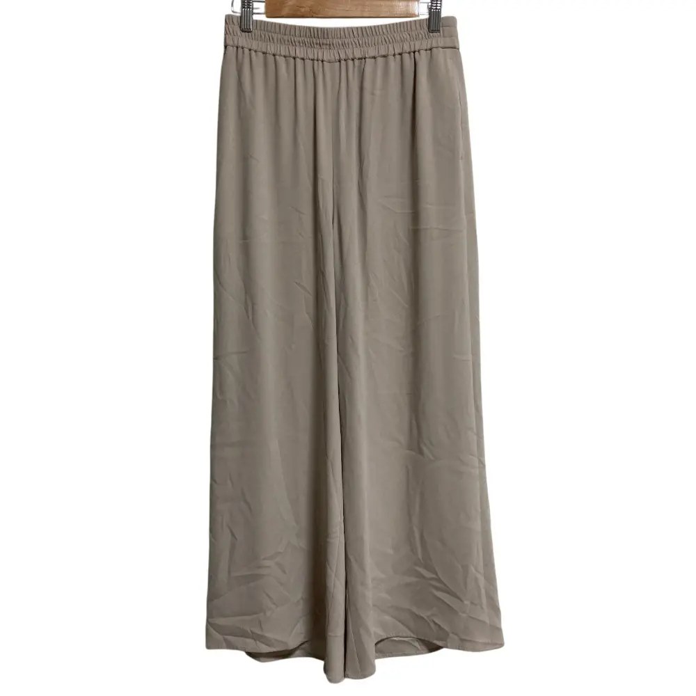 25SS Theory luxe セオリーリュクス FLOW BANY PANT ホワイトパンツ イージーワイドパンツ サイズ38 ベージュ