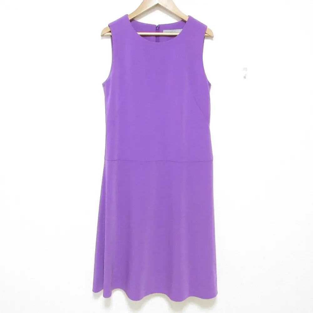 Theory luxe セオリーリュクス Eden Olivia ストレッチ ノースリーブ ワンピース ドレス 38 パープル