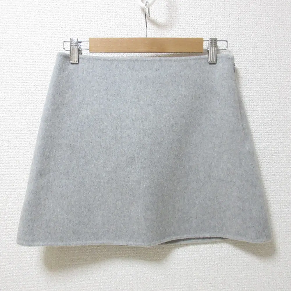 23AW Theory セオリー NEW DIVIDE GC HW MINI ウール×カシミヤ ミニスカート 2 Sサイズ グレー