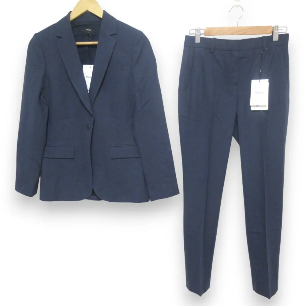 Theory セオリー STAPLE BLAZER+TAILORED TROUSER J テーラードジャケット+トラウザーパンツ セットアップ ネイビー系