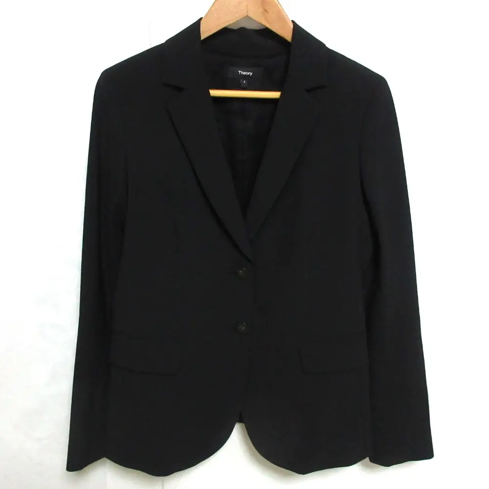 23AW theory セオリー CARISSA TRACEABLE センターベント テーラードジャケット 2 ブラック