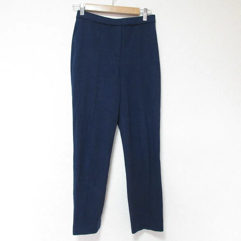 22AW theory セオリー FINE SMOOTH JSY WAIST PANT GB イージー スリム テーパードパンツ 小さいサイズ 00 ネイビー