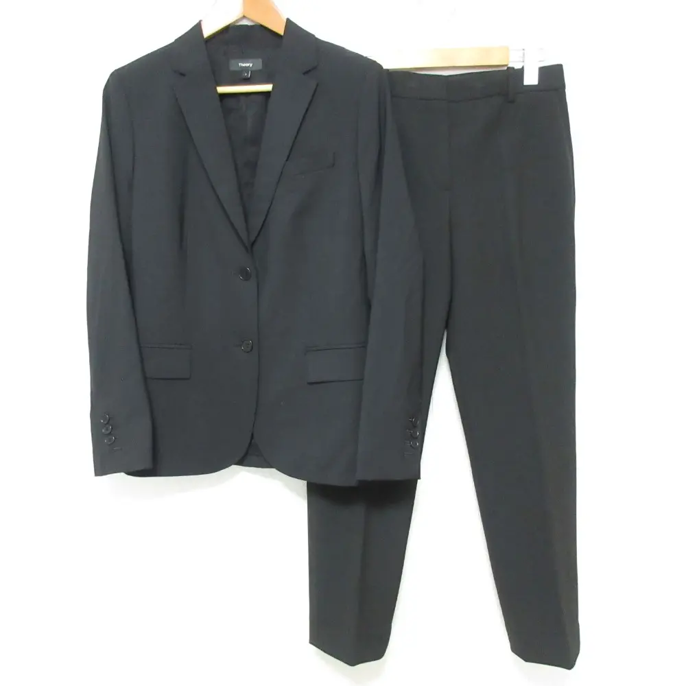 Theory セオリー ストレッチ シングルジャケット パンツ スラックス スーツ セットアップ サイズ2/4 ブラック