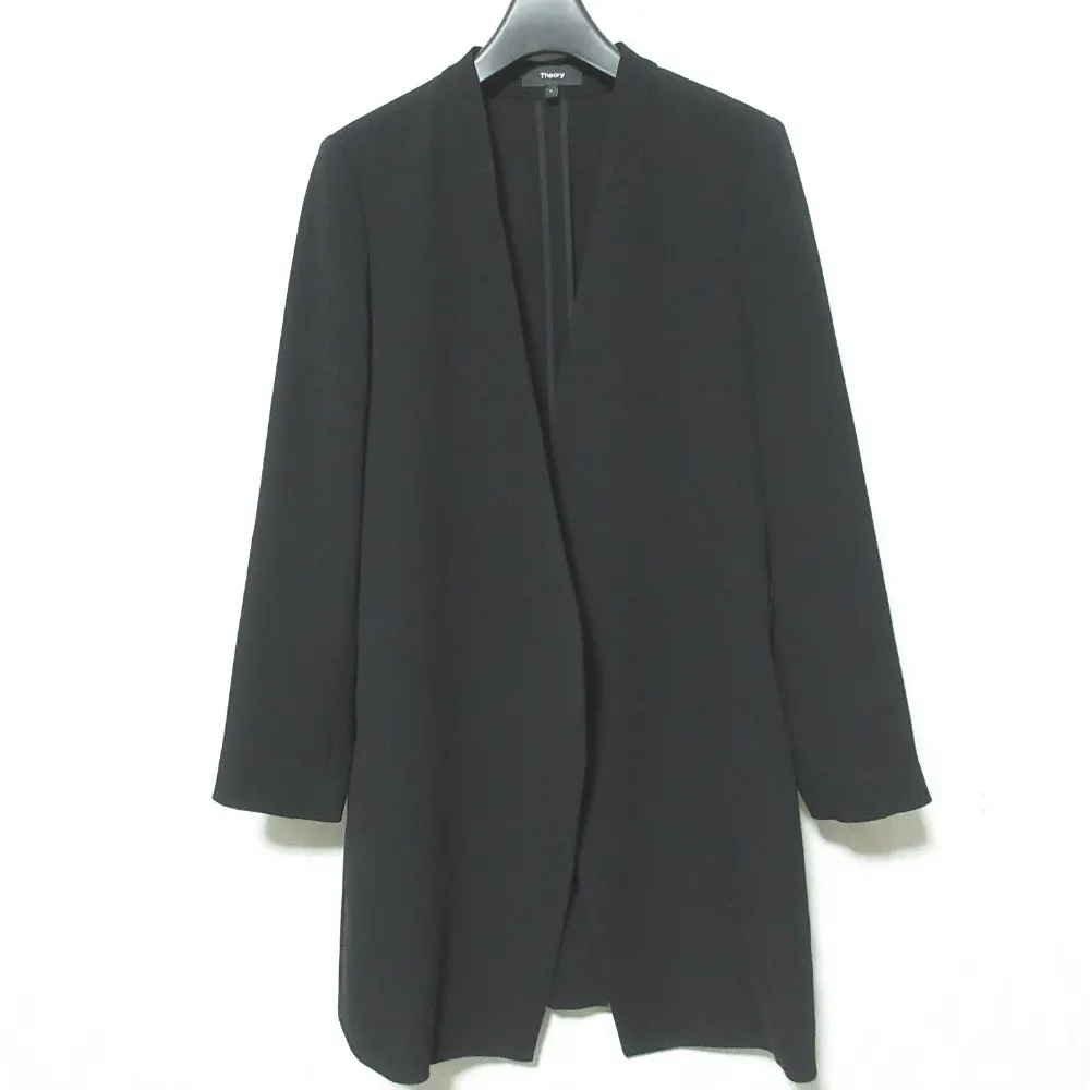 Theory セオリー ノーカラージャケット コート サイズ0 ブラック