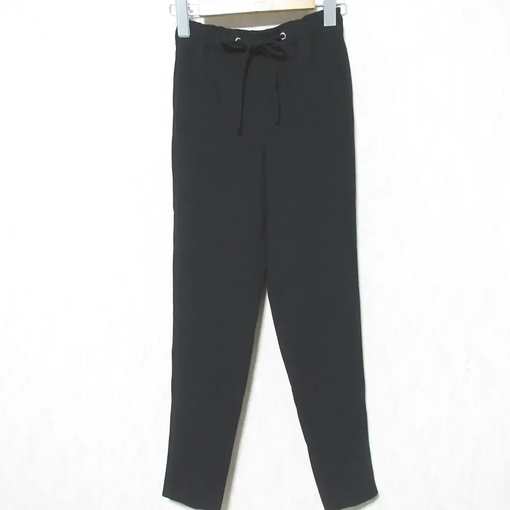 23AW Theory セオリー ADMIRAL CREPE TRALPIN GB イージーパンツ スラックス 01-3306414 小さいサイズ XXS ブラック