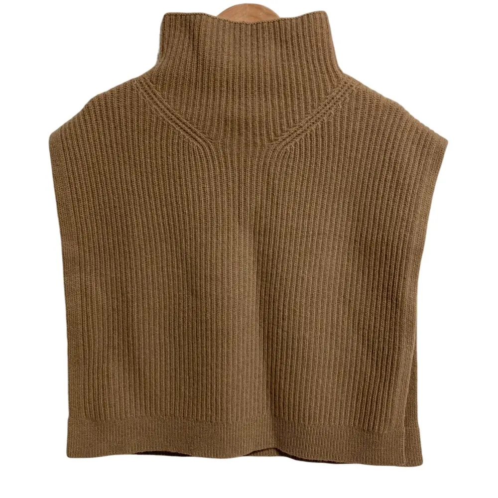 24AW Theory セオリー Felted Wool Cash High Neck Dickie ハイネック プルオーバー ニットベスト 01-4360806 F ベージュ