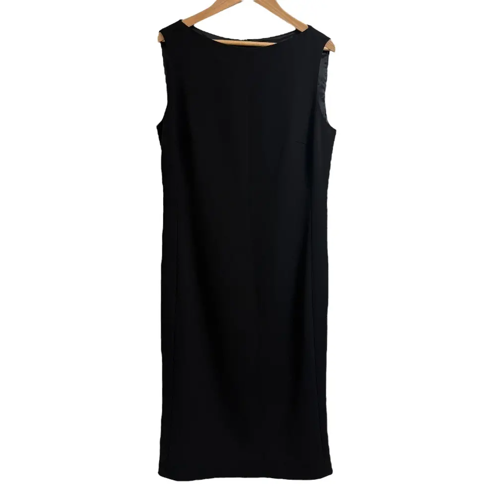 23AW Theory セオリー ADMIRAL CREPE MERMAID DR ひざ丈 ノースリーブワンピース サイズ4 ブラック