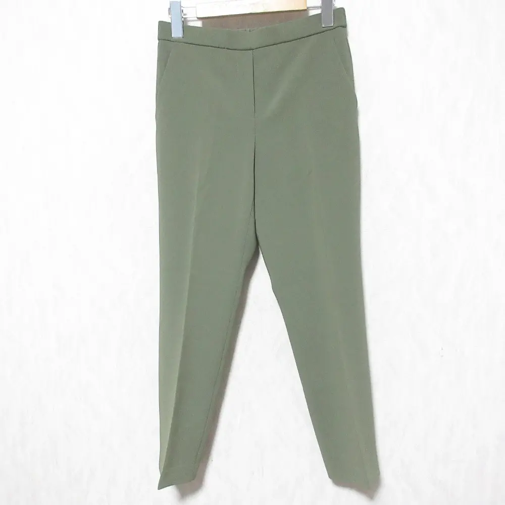 23AW Theory セオリー ADMIRAL CREPE TREECA PULL ON FH テーパードプルオンパンツ スリムパンツ サイズ0 グリーン