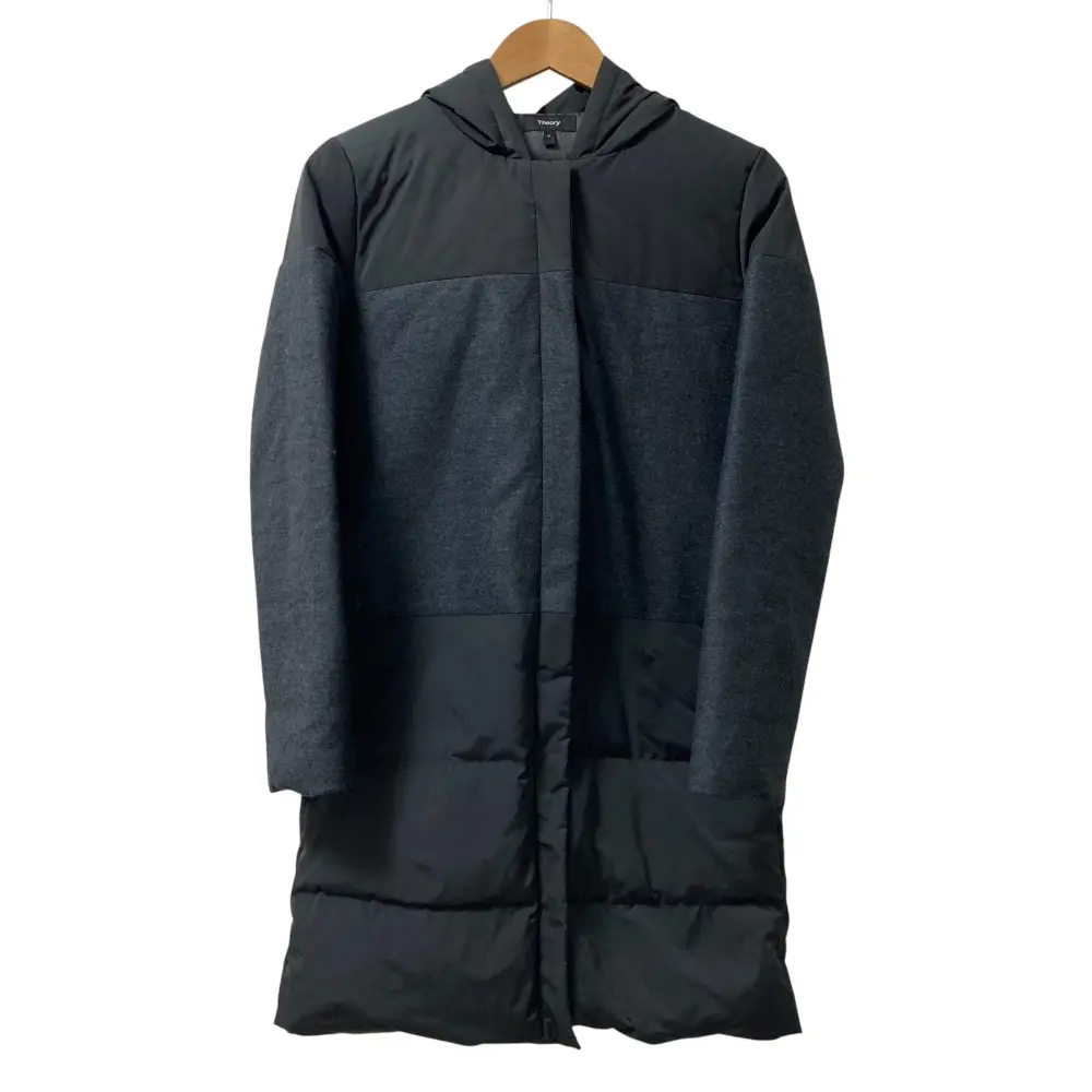 Theory セオリー NURVE MEMORY TWILL COMBO PUFFER ダウンコート サイズP グレー