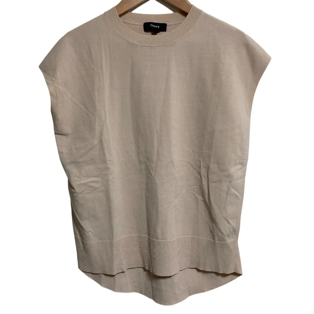 23SS Theory セオリー RP KNIT COCCON PO フレンチスリーブ プルオーバー カットソー サイズS ベージュ