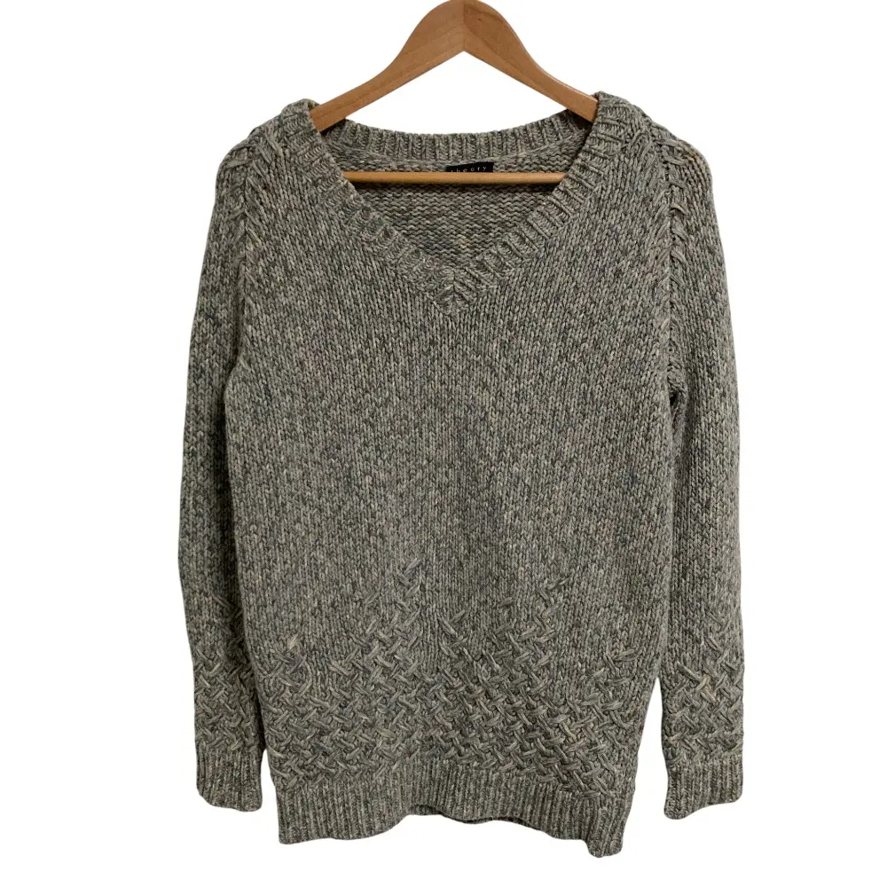 Theory セオリー カシミヤブレンド ニットセーター Sサイズ グレー