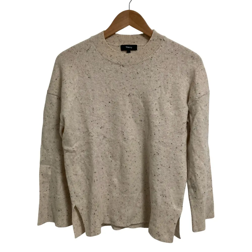 23AW Theory セオリー WOOLCASH DONEGAL KARENIA CN カシミアブレンド ニット Sサイズ ライトベージュ