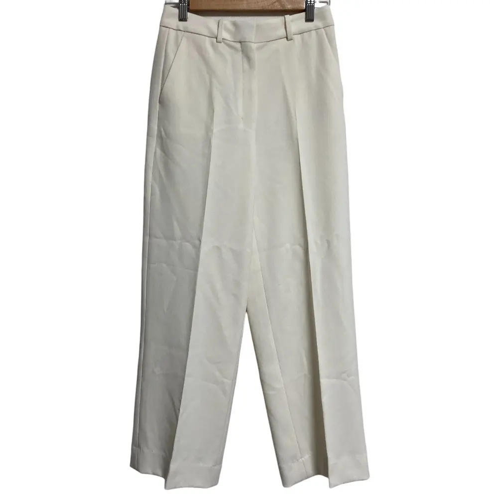 24AW Theory セオリー ADMIRAL CREPE RELAX ST PANT FL J スラックスパンツ サイズ00 ホワイト