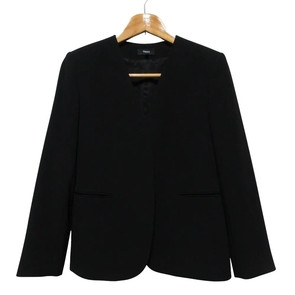 24AW THEORY セオリー ADMIRAL CREPE LINDRAYIA B ノーカラージャケット 6 ブラックの買取実績【2025年8月買取】
